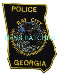 GEORGIA,RAY CITY POLICE 1 STATE SHAPED_wm